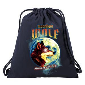 Moonlight Wolf Howler Of The 90s Drawstring Bag