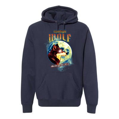 Moonlight Wolf Howler Of The 90s Premium Hoodie