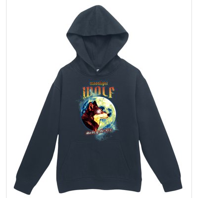 Moonlight Wolf Howler Of The 90s Urban Pullover Hoodie