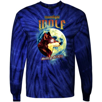 Moonlight Wolf Howler Of The 90s Tie-Dye Long Sleeve Shirt