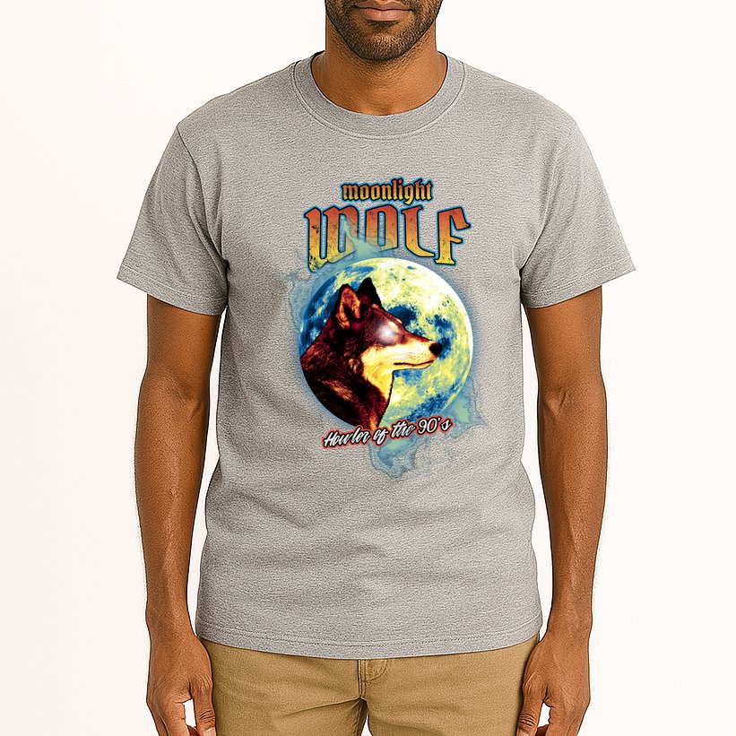 Moonlight Wolf Howler Of The 90s Tall T-Shirt