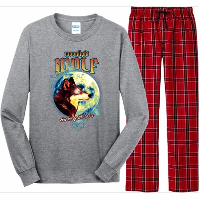 Moonlight Wolf Howler Of The 90s Long Sleeve Pajama Set