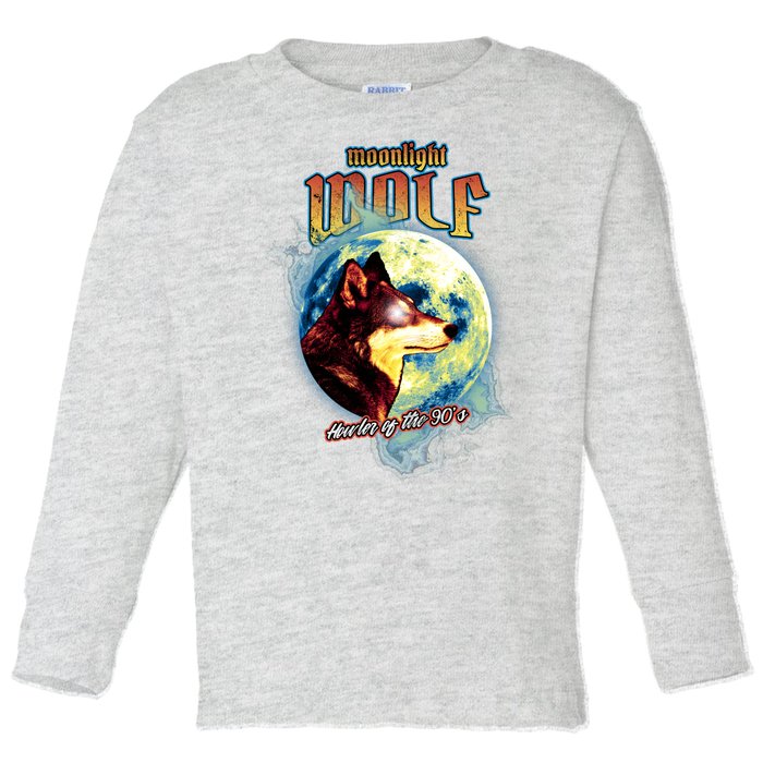 Moonlight Wolf Howler Of The 90s Toddler Long Sleeve Shirt