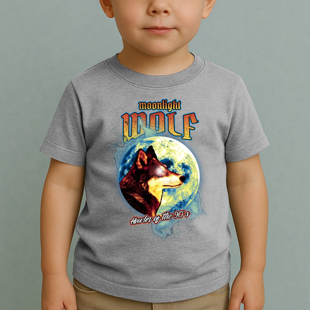Moonlight Wolf Howler Of The 90s Toddler T-Shirt