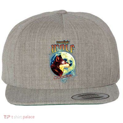 Moonlight Wolf Howler Of The 90s Wool Snapback Cap