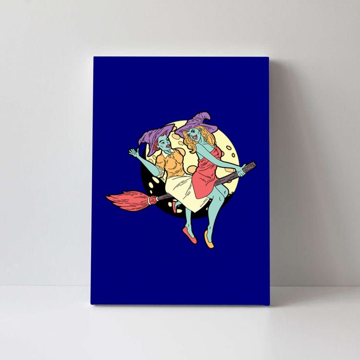 Moon Witches Halloween Fan Cool Gift Canvas