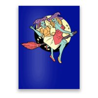 Moon Witches Halloween Fan Cool Gift Poster