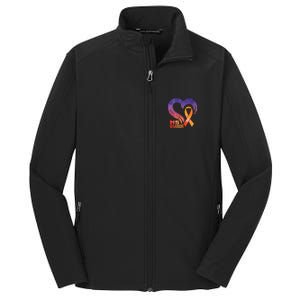 Ms Warrior Heart Multiple Sclerosis Awareness Month Gift Core Soft Shell Jacket