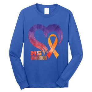 Ms Warrior Heart Multiple Sclerosis Awareness Month Gift Long Sleeve Shirt