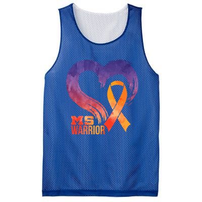 Ms Warrior Heart Multiple Sclerosis Awareness Month Gift Mesh Reversible Basketball Jersey Tank