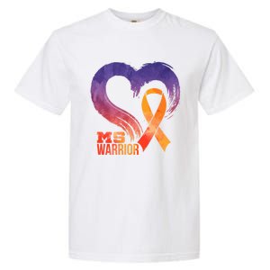 Ms Warrior Heart Multiple Sclerosis Awareness Month Gift Garment-Dyed Heavyweight T-Shirt