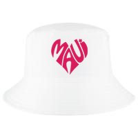 Maui Word Heart Shape Maui Hawaii Strong Maui Wildfire Lahaina Survivor Cool Comfort Performance Bucket Hat