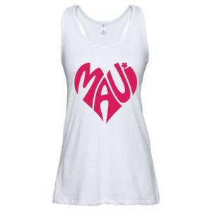 Maui Word Heart Shape Maui Hawaii Strong Maui Wildfire Lahaina Survivor Ladies Essential Flowy Tank