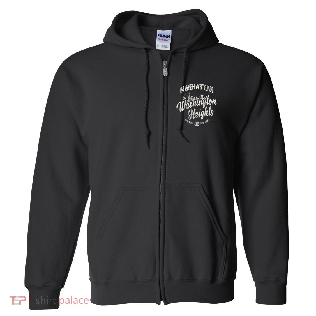 Manhattan Washington Heights New York Full Zip Hoodie