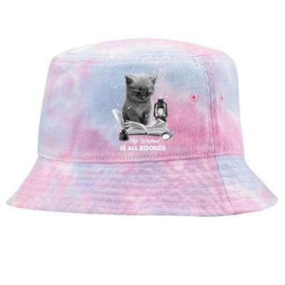 My Weekend Is All Booked Summer Reading Bookaholic Bookish Funny Gift Tie-Dyed Bucket Hat