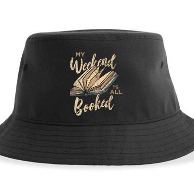 My Weekend Is All Booked Bookworm Reading Books Funny Gift Sustainable Bucket Hat