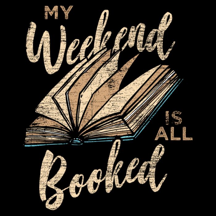 My Weekend Is All Booked Bookworm Reading Books Funny Gift Cropped Pullover Crew