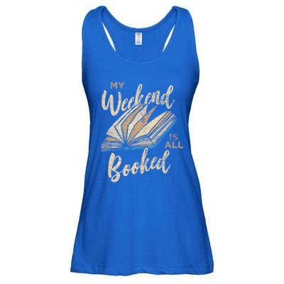 My Weekend Is All Booked Bookworm Reading Books Funny Gift Ladies Essential Flowy Tank