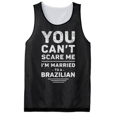 My Wife Is Brazilian Funny Marriage Husband And Wife Mesh Reversible Basketball Jersey Tank