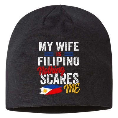 My Wife Is Filipino Philippines Heritage Roots Flag Souvenir Sustainable Beanie