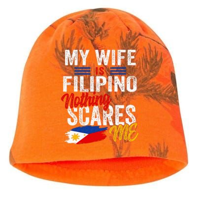 My Wife Is Filipino Philippines Heritage Roots Flag Souvenir Kati - Camo Knit Beanie