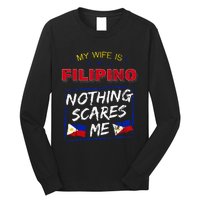 My Wife Is Filipino Republic Of The Philippines Roots Flag Long Sleeve Shirt