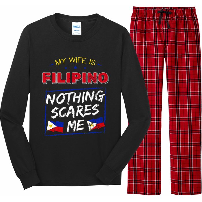 My Wife Is Filipino Republic Of The Philippines Roots Flag Long Sleeve Pajama Set