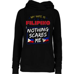 My Wife Is Filipino Republic Of The Philippines Roots Flag Womens Funnel Neck Pullover Hood