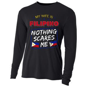 My Wife Is Filipino Republic Of The Philippines Roots Flag Cooling Performance Long Sleeve Crew