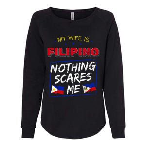 My Wife Is Filipino Republic Of The Philippines Roots Flag Womens California Wash Sweatshirt