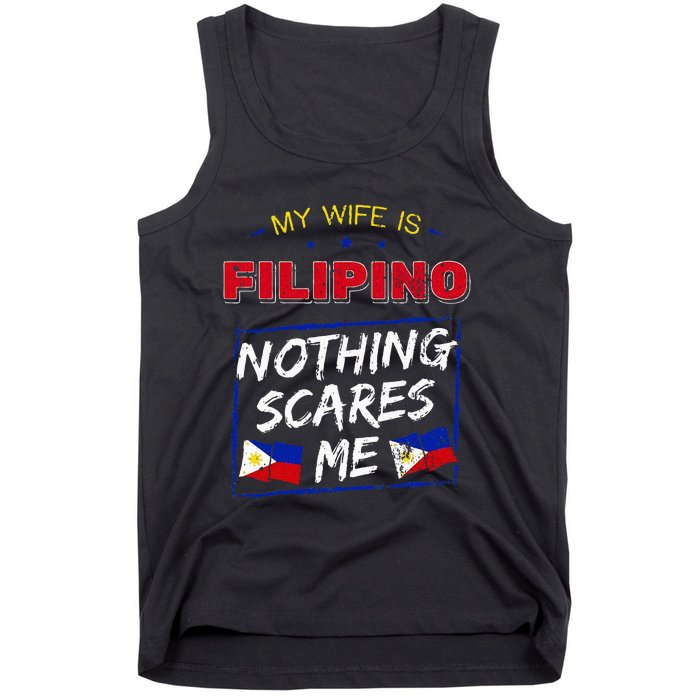 My Wife Is Filipino Republic Of The Philippines Roots Flag Tank Top