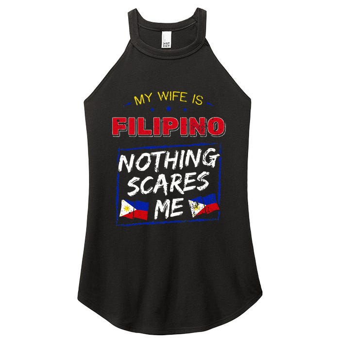 My Wife Is Filipino Republic Of The Philippines Roots Flag Women's Perfect Tri Rocker Tank