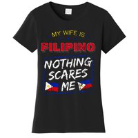 My Wife Is Filipino Republic Of The Philippines Roots Flag Women's T-Shirt