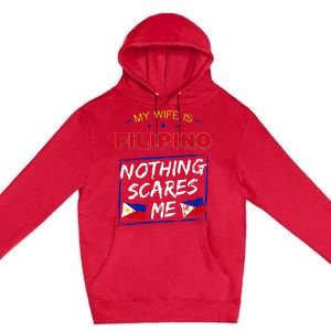 My Wife Is Filipino Republic Of The Philippines Roots Flag Premium Pullover Hoodie