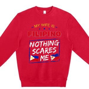 My Wife Is Filipino Republic Of The Philippines Roots Flag Premium Crewneck Sweatshirt