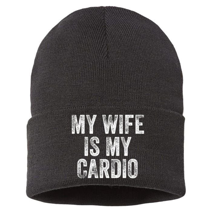 My Wife Is My Cardio Sustainable Knit Beanie