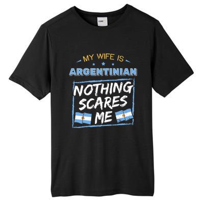 My Wife Is Argentinian Argentina Heritage Roots Flag Pride Tall Fusion ChromaSoft Performance T-Shirt