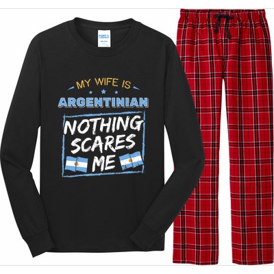 My Wife Is Argentinian Argentina Heritage Roots Flag Pride Long Sleeve Pajama Set