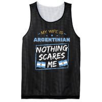 My Wife Is Argentinian Argentina Heritage Roots Flag Pride Mesh Reversible Basketball Jersey Tank