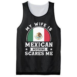 My Wife Is Mexican Nothing Scares Me Proud Mexican Mesh Reversible Basketball Jersey Tank