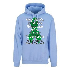 My Wife Is Alive Because Of A Liver Transplant Gift Unisex Surf Hoodie