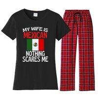 My Wife Is Mexican Nothing Scares Me Women's Flannel Pajama Set