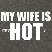 My Wife Is Psychotic (Hot) Funny Married Couples Cotton Canvas Backpack