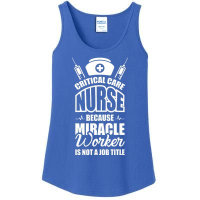 Miracle Worker Is Not A Job Title Gift Ladies Essential Tank