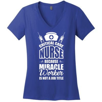 Miracle Worker Is Not A Job Title Gift Women's V-Neck T-Shirt