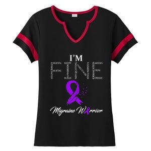 Migraine Warrior Im Fine Ladies Halftime Notch Neck Tee