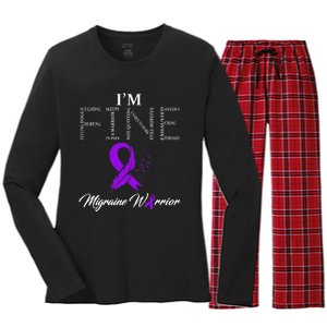 Migraine Warrior Im Fine Women's Long Sleeve Flannel Pajama Set 