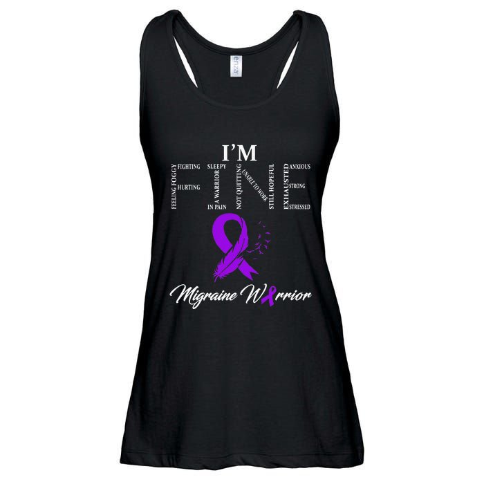 Migraine Warrior Im Fine Ladies Essential Flowy Tank