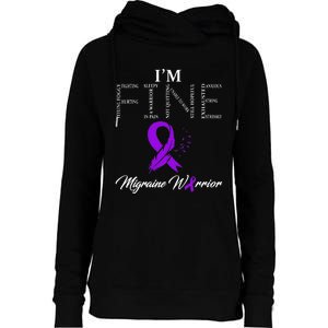 Migraine Warrior Im Fine Womens Funnel Neck Pullover Hood