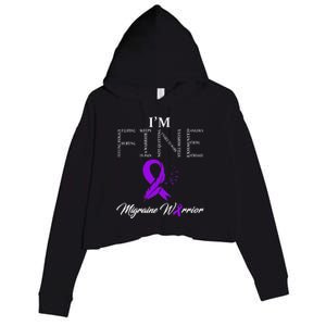 Migraine Warrior Im Fine Crop Fleece Hoodie